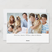 3 FOTO Elegante Kerstherten Poinsettia Groet Feestdagenkaart (Achterkant)