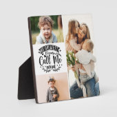 3 foto familie collage mam keepomwille moederdag fotoplaat (Voorkant)