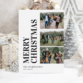 3 Foto Familie Vrolijk Kerstfeest Feestdagenkaart