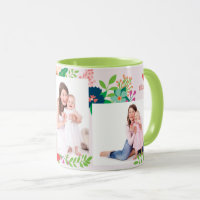 3 Foto Floral Moederdag Coffee Mok