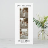 3 Foto Fotohokje QR Code Huwelijk Save The Date (Staand voorkant)