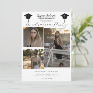 3 foto foto's moderne minimale afstuderen BBQ Kaart
