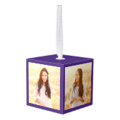 3 Foto Gefeliciteerd Elegant Afstuderen Paars Decoratie (Achter hoekig)