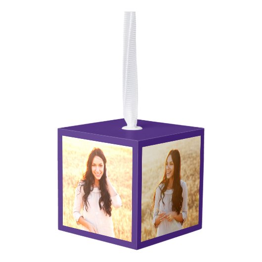 3 Foto Gefeliciteerd Elegant Afstuderen Paars Decoratie (Achter hoekig)