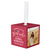 3 Foto Gefeliciteerd Elegant Afstuderen Red Decoratie (Voorkant hoekig)