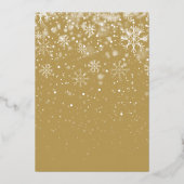 3 Foto Gouden Script Prettig Kerstfeest Goud Folie Feestdagenkaart (Achterkant)