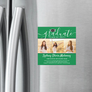 3 Foto Groene Magnetische Afstuderen Aankondiging