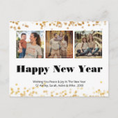 3 Foto Happy Nieuwjaar Feestdagenkaart (Voorkant)
