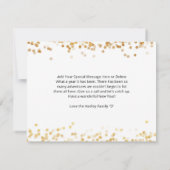 3 Foto Happy Nieuwjaar Kaart Notitiekaartje (Achterkant)