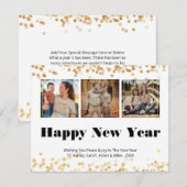 3 Foto Happy Nieuwjaar Kaart Notitiekaartje (Voorkant / Achterkant)