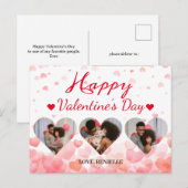 3 foto Hart collage Valentijnsdag paar Feestdagenkaart (Voorkant / Achterkant)