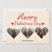 3 foto Hart collage Valentijnsdag paar Feestdagenkaart (Voorkant)