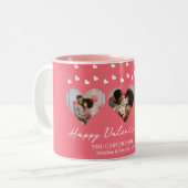 3 foto Hart collage Valentijnsdag paar Tweekleurige Koffiemok (Voorkant links)