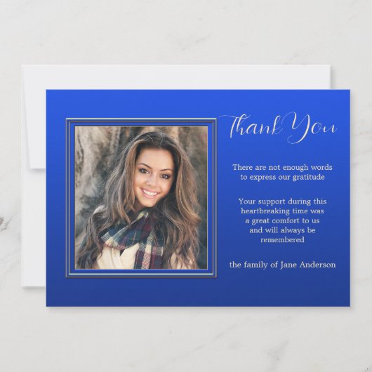 3 Foto hartelijk sympathie Hartelijk dank Bedankkaart (Voorkant)