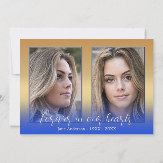 3 Foto hartelijk sympathie Hartelijk dank Bedankkaart (Achterkant)