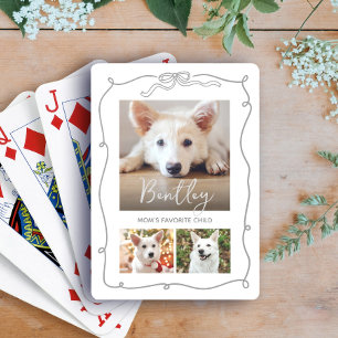 3 Foto Hond Grijs Doodles Moeder Favoriete Kind Wi Pokerkaarten
