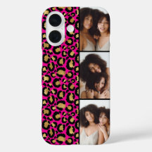 3 Foto Hot Pink En Goud Luipaardprint