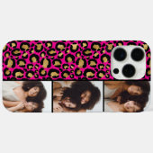3 Foto Hot Roze En Gouden Luipaardprint Case-Mate iPhone Case (Achterkant (horizontaal))