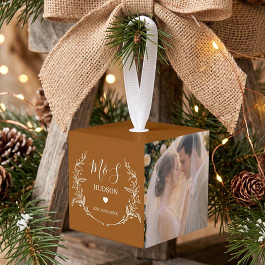 3 Foto Huwelijk Koppel Initiaal Kerst Chocolade Decoratie