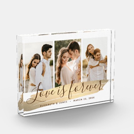 3-Foto Huwelijksgeschenk Foto Blok (Links)