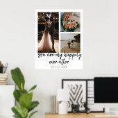 3 Foto Huwelijksjubileum Collage Citaat Poster (Thuiskantoor)