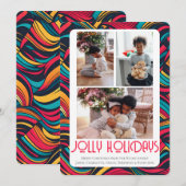 3 Foto Jolly Feestdagen Kerst Feestdagenkaart (Voorkant / Achterkant)