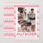 3 Foto Jolly Feestdagen Kerst Feestdagenkaart (Voorkant / Achterkant)