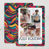 3 Foto Jolly Feestdagen Kerst Feestdagenkaart (Voorkant / Achterkant)