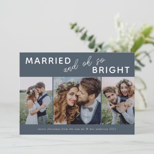 3 Foto-Kaart voor kerstmis met collage | Gehuwd en Feestdagenkaart (Staand voorkant)