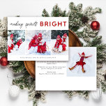 3 Foto-Kaart voor kerstmis met collage | Helder ge Feestdagenkaart<br><div class="desc">Een moderne drie-fotocollage-vakantiekaart</div>