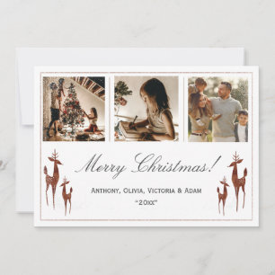 3 foto Kerst Holiday Xmas Collage  Feestdagenkaart