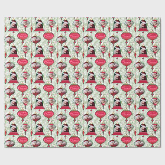 3 foto kerst inpakpapier (Vlak)