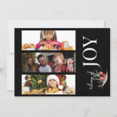 3 FOTO KERST KAART - VREUGDE met bessen (Voorkant)