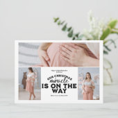 3 Foto Kerst Zwangerschap aankondiging (Staand voorkant)