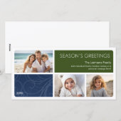 3 Foto: Kerstmis en Witte Grenzen Feestdagenkaart (Voorkant / Achterkant)