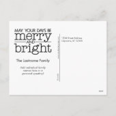 3 foto Kerstmis met collage - minimaal zwart Feestdagenkaart (Achterkant)