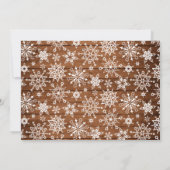 3 FOTO Kerstmis rustieke bruine boho hout groet Feestdagenkaart (Achterkant)