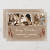 3 foto Kerstmis Xmas Kerst Collage  Feestdagenkaart (Voorkant / Achterkant)