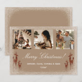 3 foto Kerstmis Xmas Vakantie Collage  Feestdagenkaart (Voorkant / Achterkant)