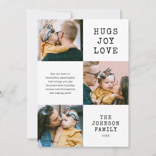 3 Foto Kerstvakantiekaart Feestdagenkaart (Voorkant)