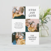 3 Foto Kerstvakantiekaart Feestdagenkaart (Staand voorkant)