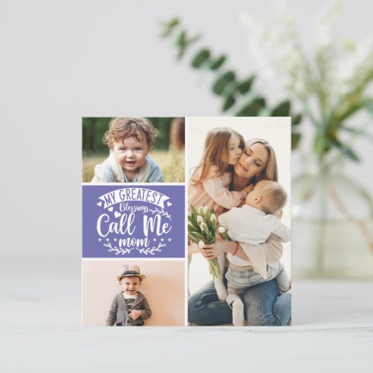 3 foto kinder collage moederdag (Staand voorkant)