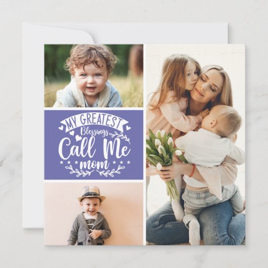 3 foto kinder collage moederdag (Voorkant)
