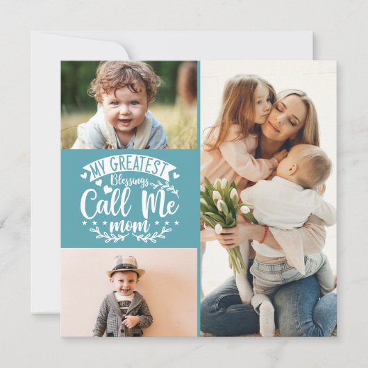 3 foto kinder collage moederdag (Voorkant)