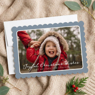 3 Foto Klassieke Schelp Kader Moderne Kerst Feestdagenkaart