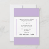 3 Foto Lavender Baby shower Geboortedatum bekendma Bedankkaart (Achterkant)