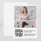 3 Foto Mama wordt Kerstmis Zwangerschap Feestdagenkaart (Voorkant / Achterkant)