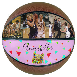 3 foto meisjesachtig leven basketbal