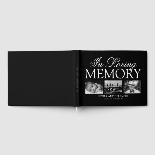 3 Foto Memorial Funeral Guest Book Gastenboek (Volledig)