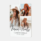 3 Foto Memorial Keepsake Metalen Ornament (Voorkant links)